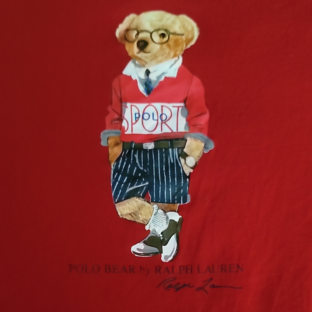 Ralph Lauren Red Polo Bear Graphic Tee
